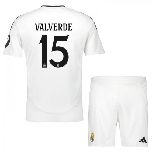Ensemble Maillot Real Madrid Valverde 15 Domicile 2024-25 Enfant Ensemble Maillot Real Madrid Valverde 15 Domicile 2024-25 Enfant